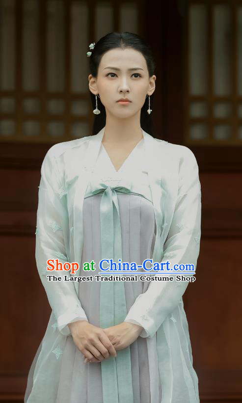Chinese Ancient Princess Dress Costumes Palace Lady Clothing TV Series Sword Snow Stride Maidservant Replica Garments