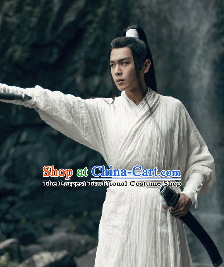 Sword Snow Stride TV Series Xu Feng Nian Replica Garments Chinese Ancient Swordsman White Costumes Knight Errant Clothing