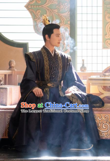 Chinese Ancient Prince Garments Qie Shi Tian Xia Feng Lan Xi Replica Costume Wuxia TV Series Noble Childe Clothing