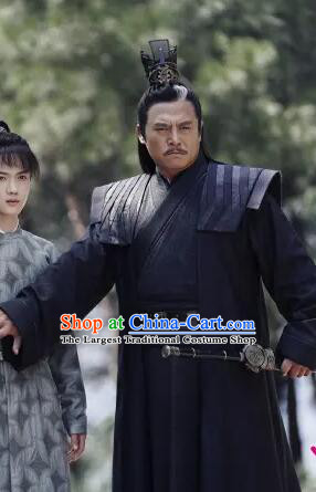 Chinese TV Series Word of Honor Gao Chong Replica Costumes Wuxia Hero Black Clothing Ancient Swordsman Patriarch Garments