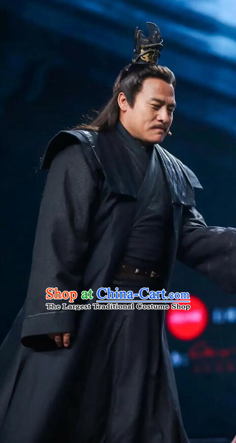 Chinese TV Series Word of Honor Gao Chong Replica Costumes Wuxia Hero Black Clothing Ancient Swordsman Patriarch Garments