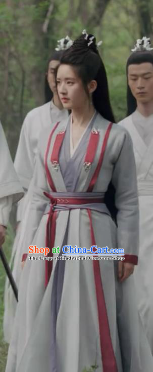 Chinese TV Series Qie Shi Tian Xia Queen Bai Feng Xi Replica Costumes Ancient Swordswoman Dress Clothing