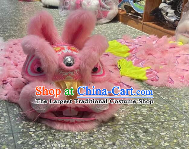Top Chinese New Year Grand Opening and Happy Celebration Pink Rabbit Dance Costumes Dancing Lion Complete Set