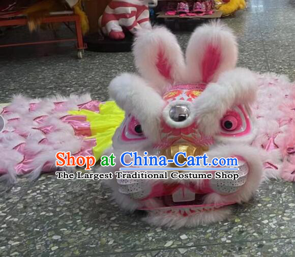 Top New Year Dancing Lion Chinese Gui Mao Year Happy Celebration White Rabbit Dance Costumes Complete Set