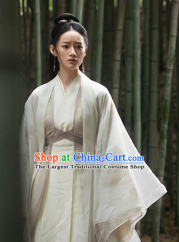 The Blue Whisper Princess Shunde Garment Costumes Chinese Ancient Swordswoman White Clothing Xian Xia TV Series Goddess Dress Apparel