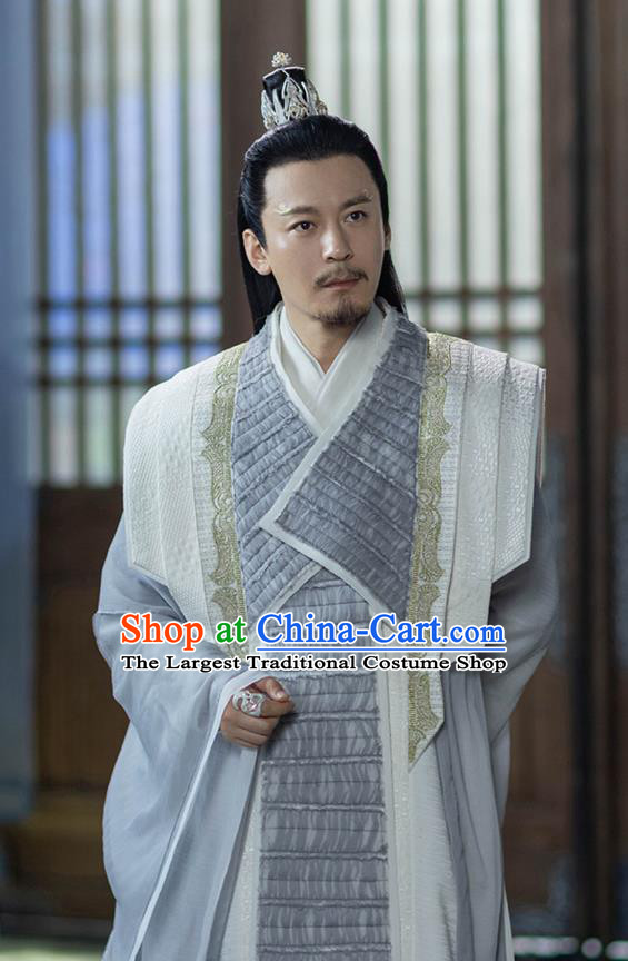 Chinese Ancient Swordsman Clothing Xian Xia TV Series Taoist Priest Apparel The Blue Whisper Immortal Ning Qing Garment Costumes