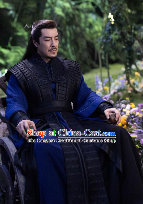 Chinese The Blue Whisper Lin Cang Lan Garment Costumes Ancient Swordsman Master Clothing Xian Xia TV Series Lord Apparel