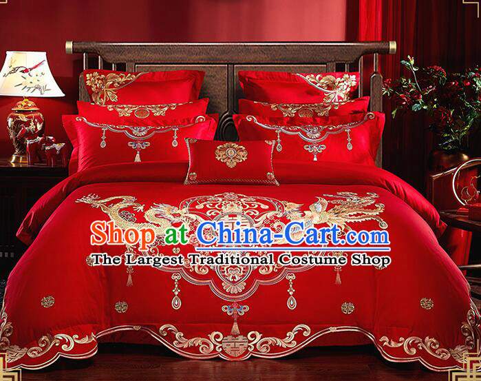 Red wedding bedding deals