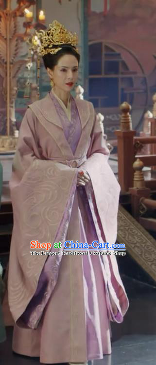 Chinese Wuxia TV Series Qie Shi Tian Xia Empress Baili Garment Costumes Ancient Imperial Consort Dress Clothing and Headpieces