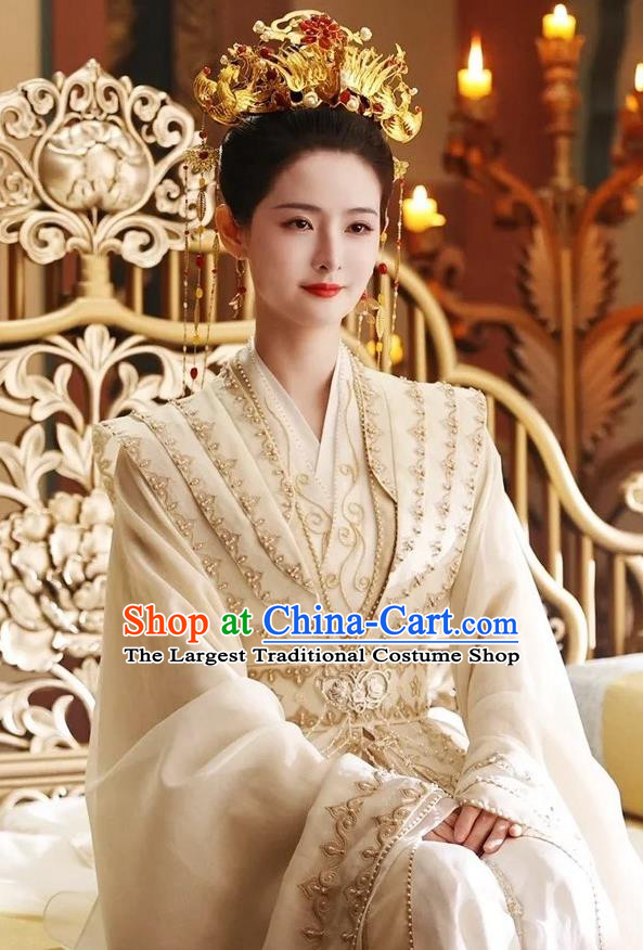 Chinese Ancient Empress Clothing Court Woman Dresses TV Series Qie Shi Tian Xia Princess Garment Costumes and Headgear