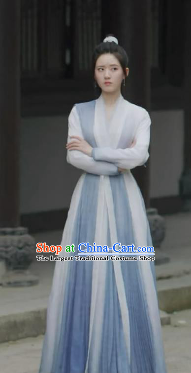 Chinese TV Series Qie Shi Tian Xia Bai Feng Xi Garment Costumes Ancient Chivalrous Women Clothing Wuxia Female Swordsman Dresses