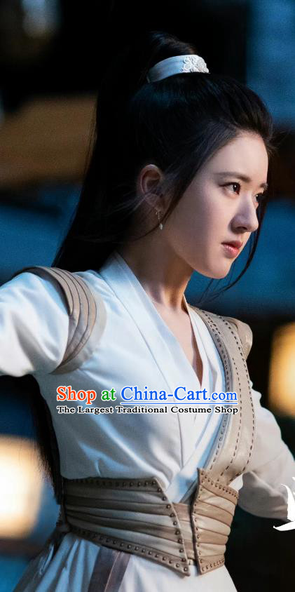 Chinese Ancient Chivalrous Lady Clothing Wuxia TV Series Qie Shi Tian Xia Bai Feng Xi Dresses Young Swordswoman Garment Costumes
