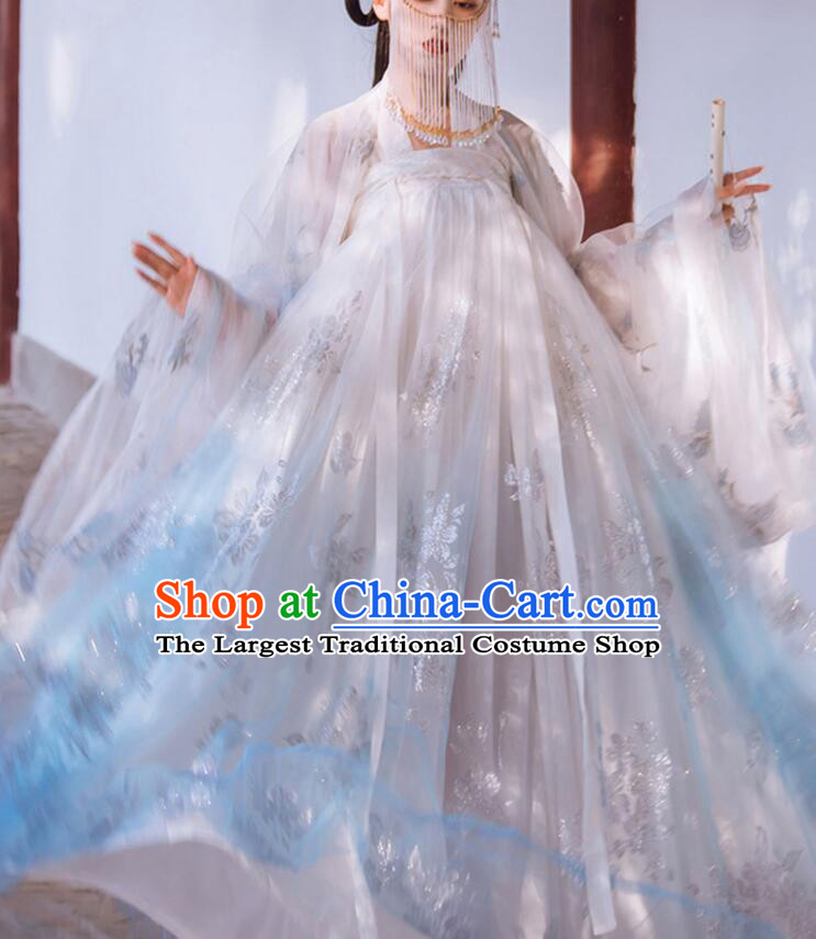 Chinese Tang Dynasty Princess Ruqun Dresses Traditional Hanfu Clothing Ancient Fairy Garment Costumes Complete Set