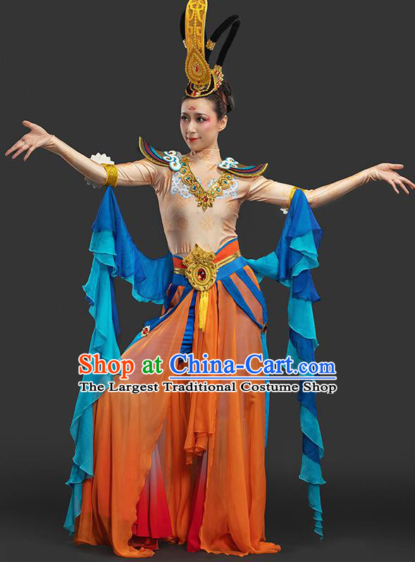 Chinese Classical Dance Dress Dunhuang Flying Apsaras Garment Costumes Ancient Goddess Clothing