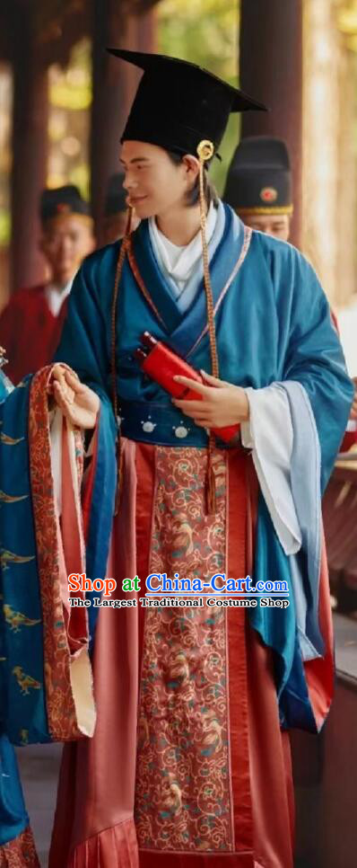 Chinese Tang Dynasty Male Wedding Attires Traditional Wedding Garment Costumes Ancient Noble Childe Dress