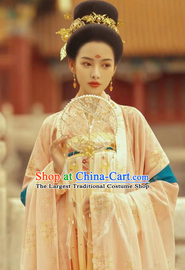 Chinese Tang Dynasty Palace Woman Garment Costumes Ancient Imperial Consort Dress Traditional Hanfu Clothing