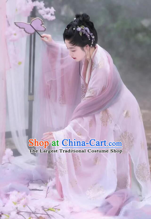 Chinese Traditional Court Woman Clothing Tang Dynasty Imperial Consort Garment Costumes Ancient Goddess Dresses