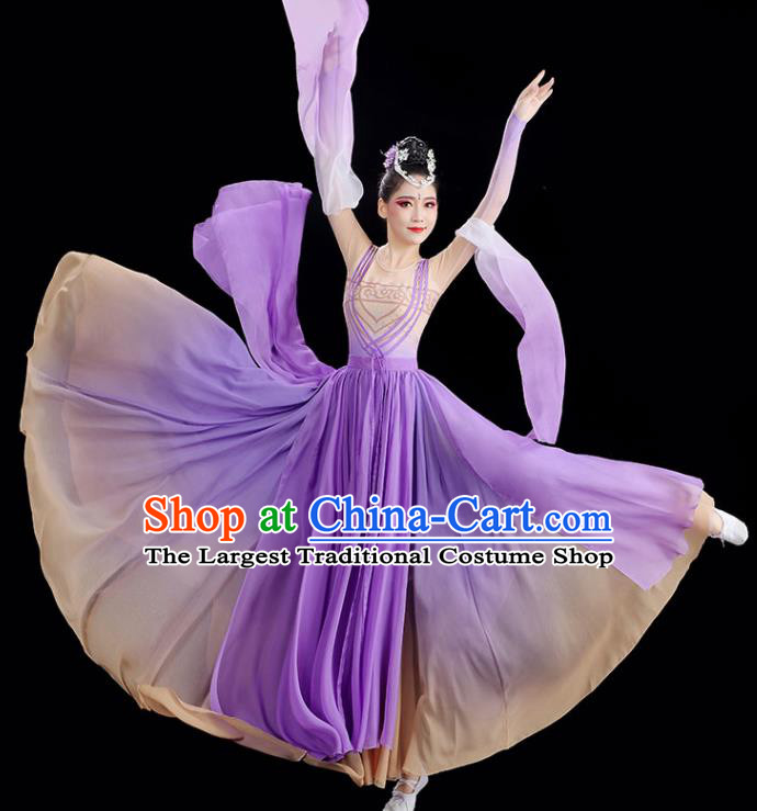 Chinese Classical Dance Clothing Woman Solo Dance Purple Dress Fairy Dance Costume Stage Performance Fashion