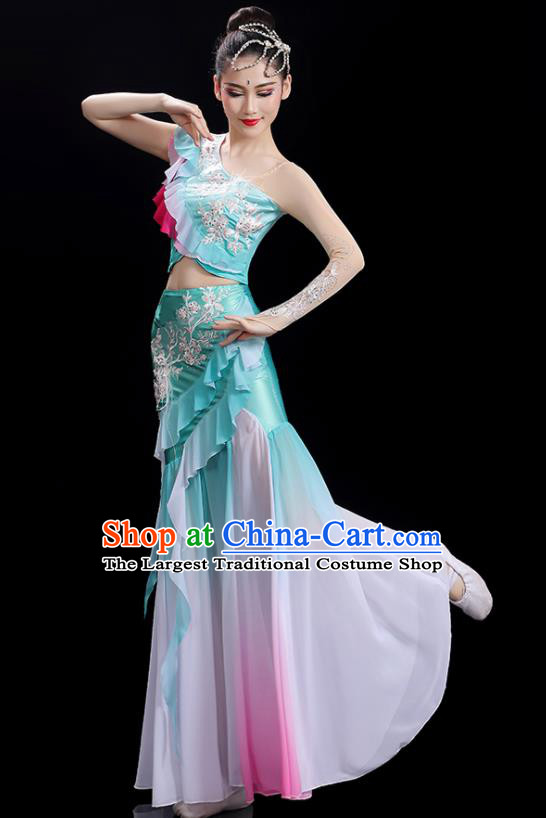 Chinese Stage Performance Outfit Peacock Dance Clothing Woman Solo Dance Dress Dai Nationality Dance Costume