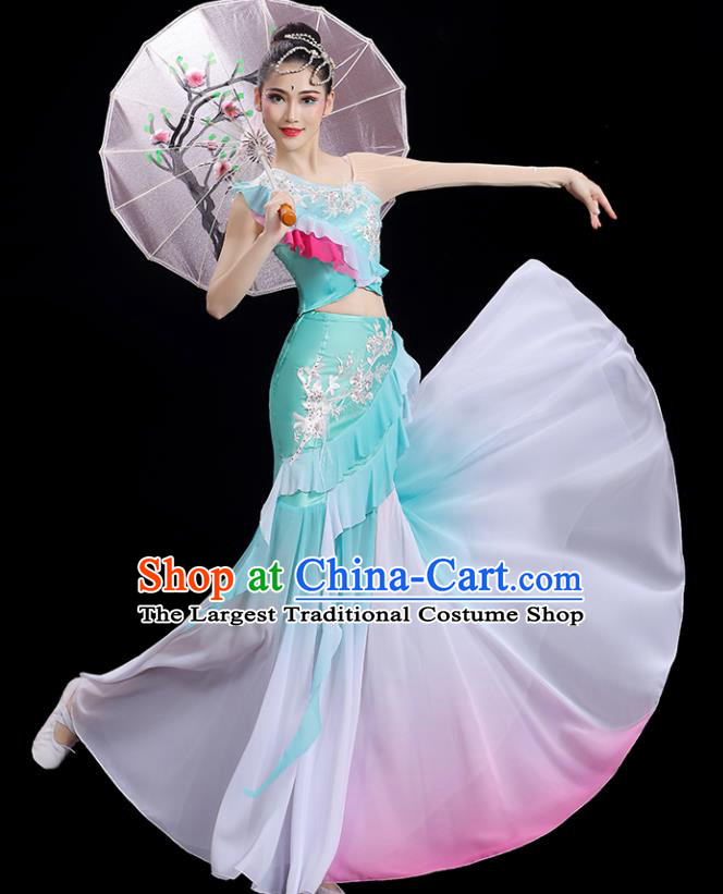 Chinese Stage Performance Outfit Peacock Dance Clothing Woman Solo Dance Dress Dai Nationality Dance Costume