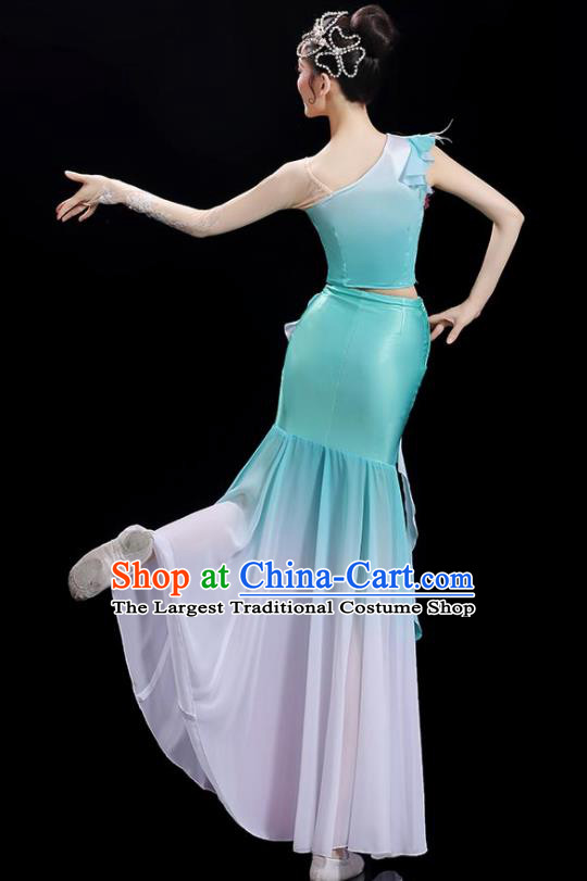 Chinese Stage Performance Outfit Peacock Dance Clothing Woman Solo Dance Dress Dai Nationality Dance Costume