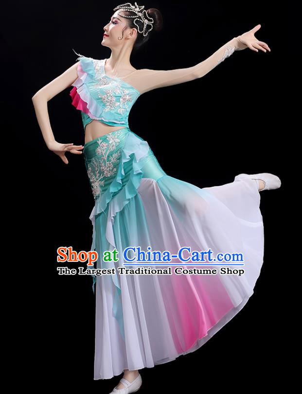 Chinese Stage Performance Outfit Peacock Dance Clothing Woman Solo Dance Dress Dai Nationality Dance Costume