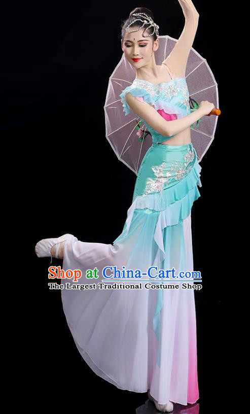 Chinese Stage Performance Outfit Peacock Dance Clothing Woman Solo Dance Dress Dai Nationality Dance Costume