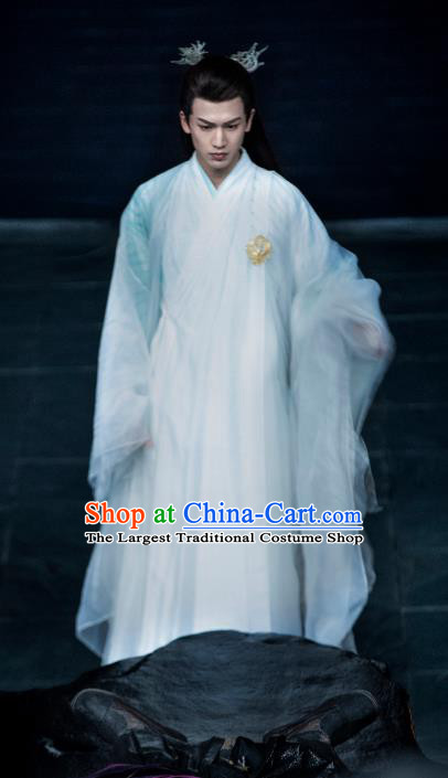 Chinese Traditional Hanfu Garments TV Series Love Between Fairy and Devil God Chang Heng Clothing Ancient Swordsman Garment Costumes