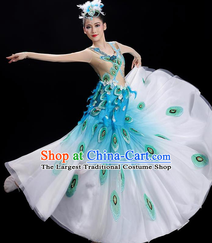 Chinese Yunnan Ethnic Dance Fashion Classical Dance Costume Peacock Dance Dress Dai Nationality Dance Clothing