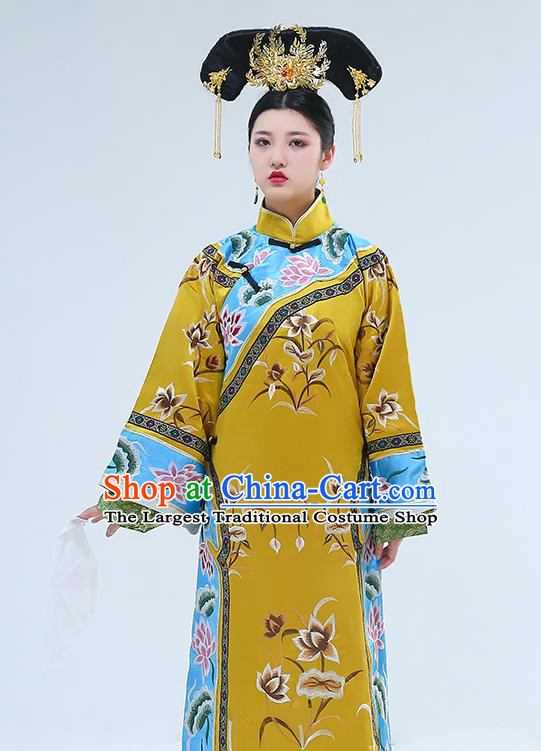 Chinese Ancient Imperial Consort Garment Costume Qing Dynasty Empress Dresses TV Series Ruyi Royal Love in the Palace Court Lady Clothing