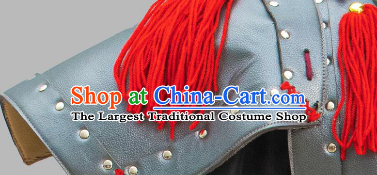 Chinese Ancient General Garment Costume Qin Dynasty Soldier Armor TV Series Warrior Clothing Complete Set