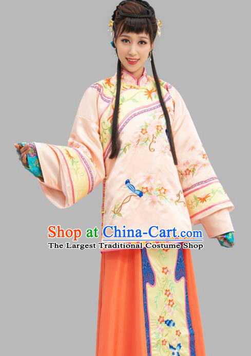 Chinese TV Series Xiu He Suit Ancient Young Mistress Garment Costume Late Qing Dynasty Rich Beauty Pink Dress