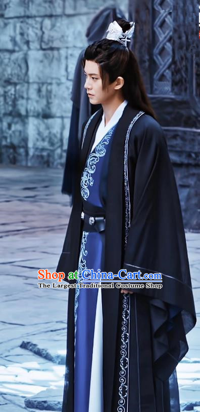 Chinese The Blue Whisper Chang Yi Garment Costumes Swordsman Dresses Ancient TV Series Young Prince Clothing