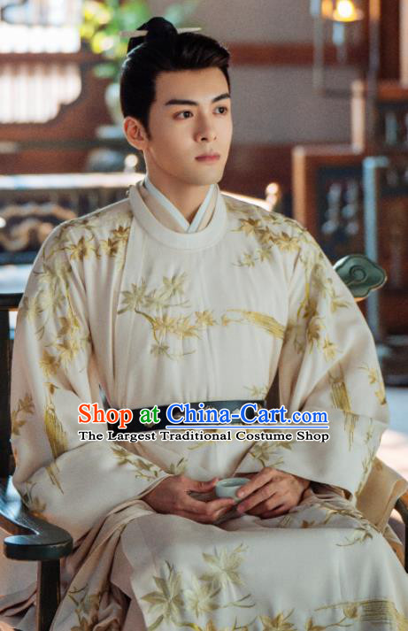 Chinese Romance Series Rebirth For You Li Qian Replica Costumes Ancient Imperial Guard Clothing Traditional Prince Robe Garments