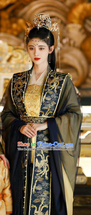 Chinese Drama Princess Jia Nan Garments Romance Series Rebirth For You Jiang Bao Ning Replica Costumes Ancient Hanfu Dress and Headdress