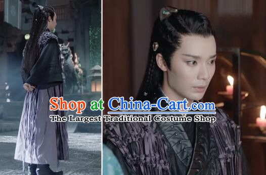 Chinese Ancient Swordsman Garment Costumes Cosplay Xie Wang Black Clothing Wu Xia Series Word Of Honor Scorpion King Apparels