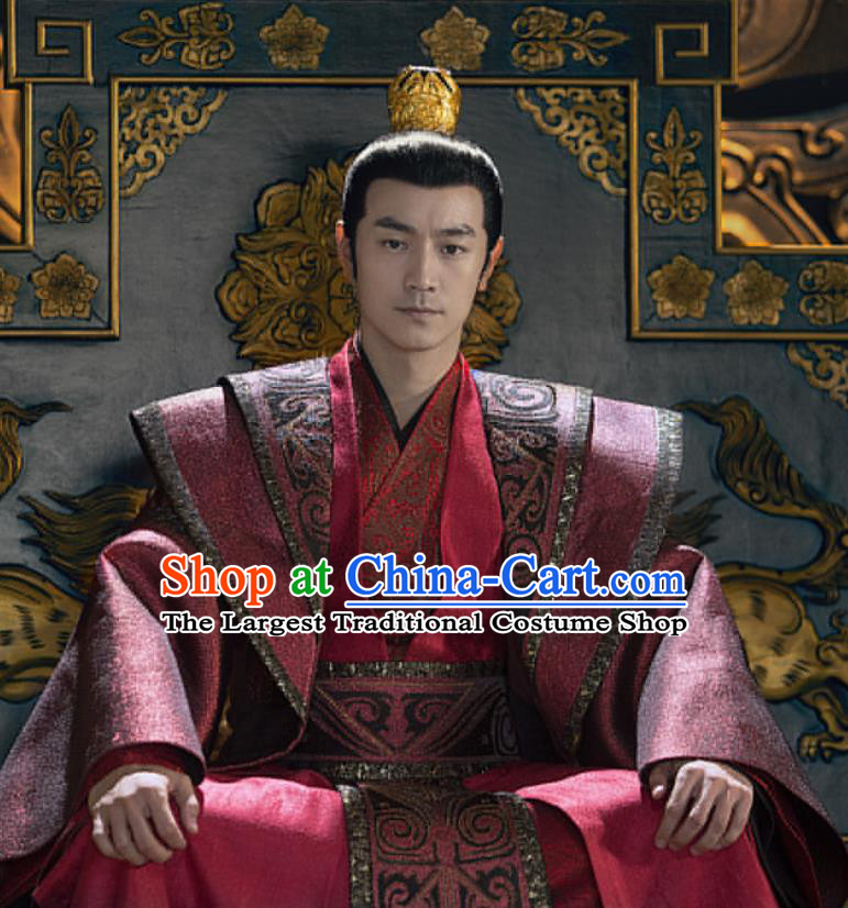 Chinese Traditional Royal Monarch Garments TV Series The Wolf Chu Yougui Replica Costumes Ancient Imperial Emperor Clothing