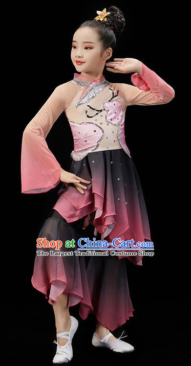 Chinese Children Dance Uniform Stage Performance Garment Costumes Classical Dance Dress Traditional Lotus Dance Clothing