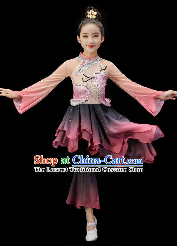 Chinese Children Dance Uniform Stage Performance Garment Costumes Classical Dance Dress Traditional Lotus Dance Clothing