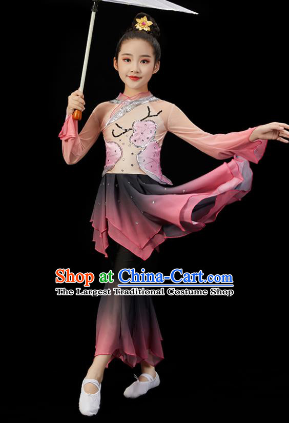 Chinese Children Dance Uniform Stage Performance Garment Costumes Classical Dance Dress Traditional Lotus Dance Clothing