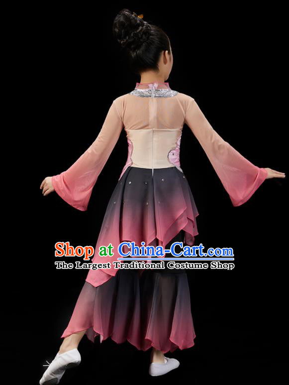 Chinese Children Dance Uniform Stage Performance Garment Costumes Classical Dance Dress Traditional Lotus Dance Clothing