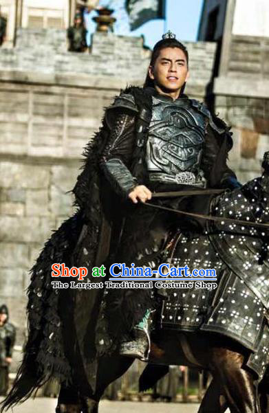 Chinese Traditional Young Hero Armor Garments TV Series The Wolf Chu Youwen Replica Costumes Ancient General Clothing
