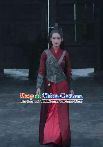 Chinese TV Series The Wolf Ma Zhaixing Armor Costumes Ancient Swordswoman Clothing Traditional Female General Garments