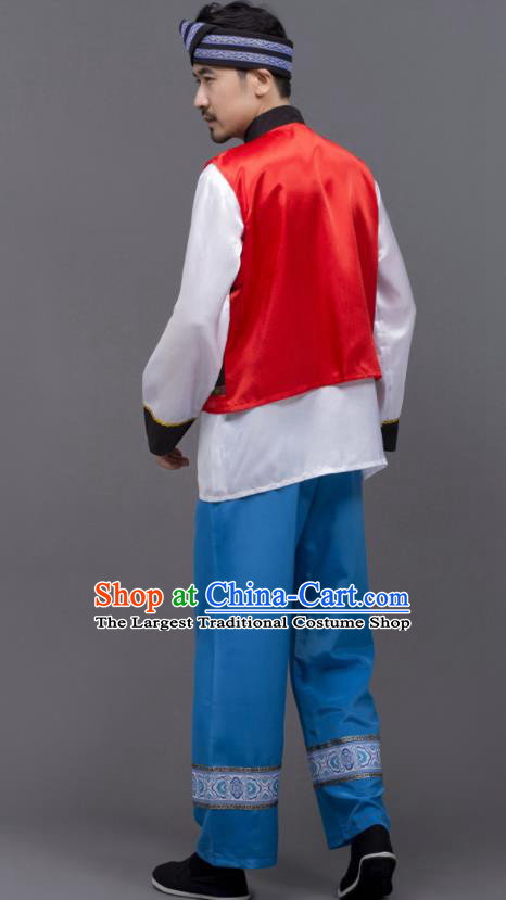 Chinese Ethnic Costumes Yunnan Minority Folk Dance Clothing Yi Nationality Male Outfits