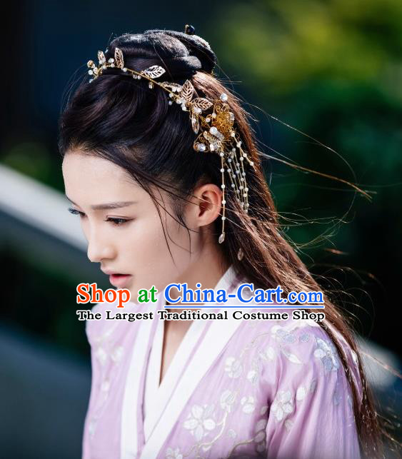 Chinese Ancient Young Beauty Pink Dress Clothing Traditional Royal Princess Garments TV Series The Wolf Ma Zhaixing Costumes and Headpieces