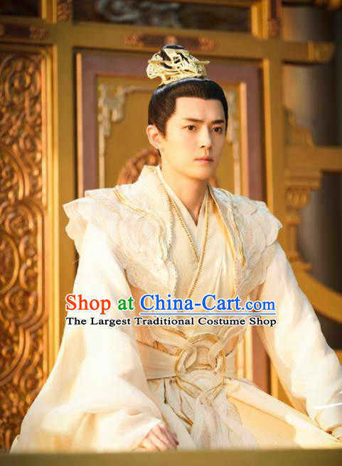 Chinese Ancient King Clothing Traditional Emperor of Heaven Dress Garments Xianxia TV Series Ancient Love Poetry Mu Guang Costumes