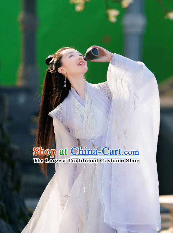 Chinese Xianxia TV Series Ancient Love Poetry Shang Gu Costumes Ancient Goddess Clothing Traditional Heaven Fairy Dress Garments