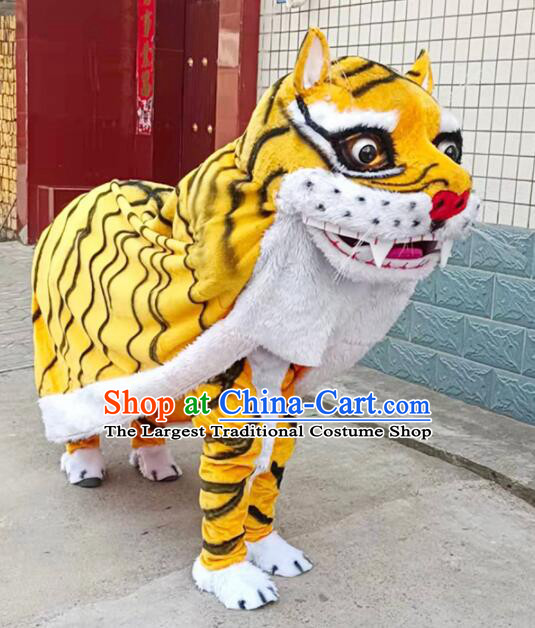 Top Festival Entertainment Outfits Chinese Traditional Tiger Dance Costumes Tiger Head for Adult
