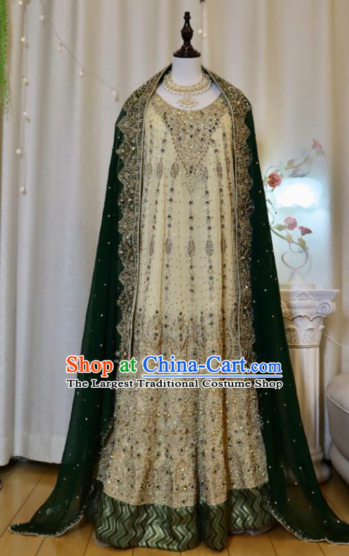 Top Indian Lengha Clothing Traditional Garment India Wedding Dress Asian Embroidered Outfit