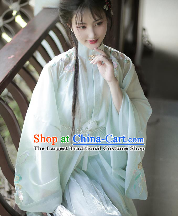 Chinese Ming Dynasty Noble Lady Costumes Traditional Hanfu Clothing Ancient Royal Princess Lilac Dress